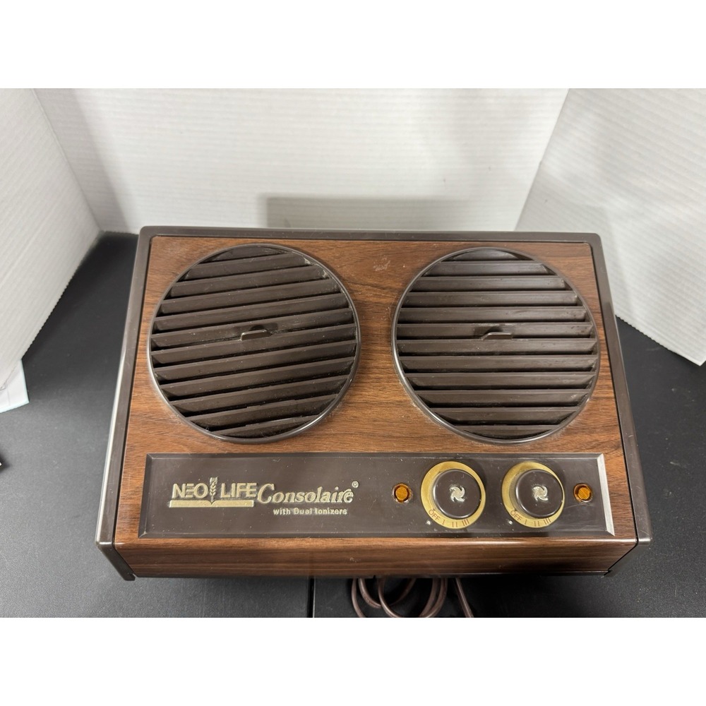 Neolife Consolaire w/‎ dual ionizers vintage tested and works wood look